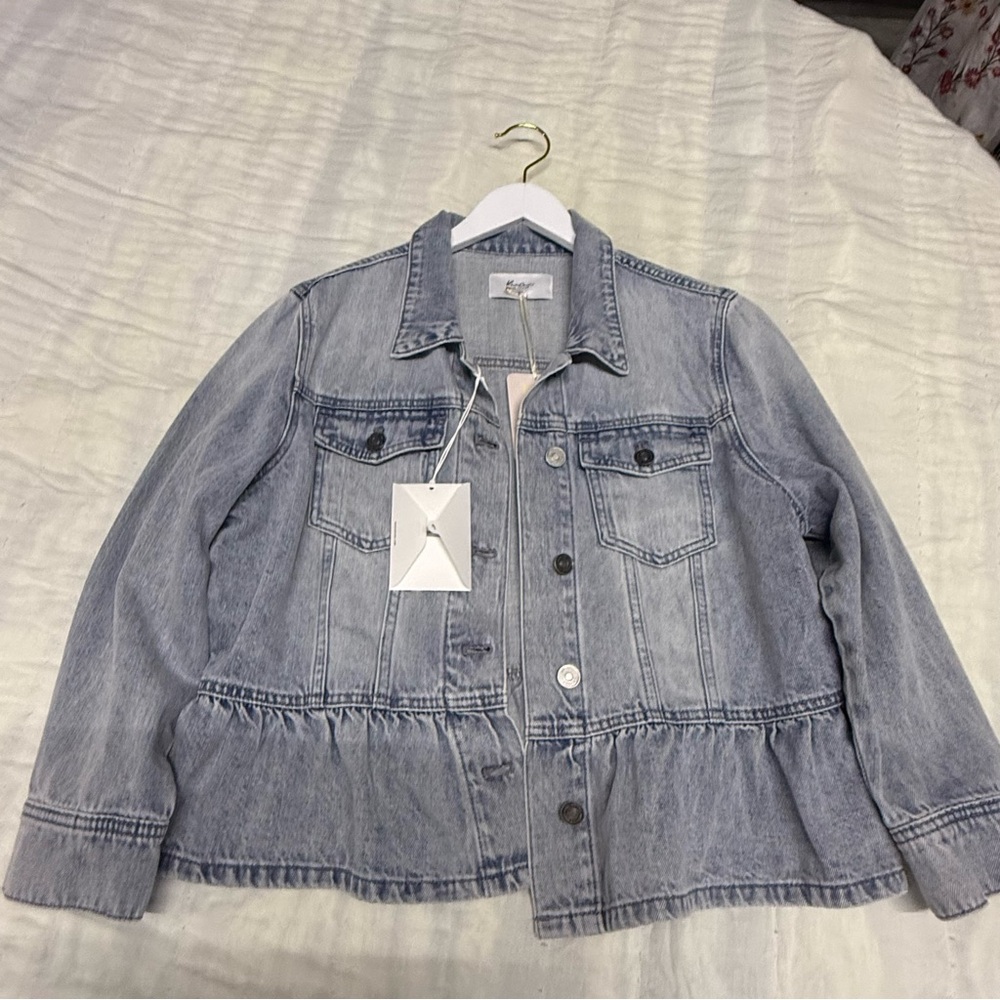 KanCan Denim Peplum Jacket Small Fit! - Picture 2 of 7